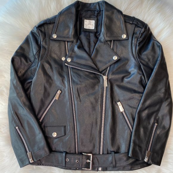 Anine Bing Moto Leather Jacket - Picture 1 of 14